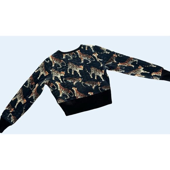 URBAN OUTFITTERS Quilted Crew Neck Cropped Sweatshirt Size M - Picture 6 of 8